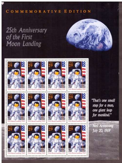 USA 1994 Scott #2841. Moon Lending. pane of 12 MNH.
