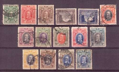 Southern Rhodesia 1931  Definitive issue King GeorgV. `Marshall`.Full set.Used. 8d perf 11,1/2.