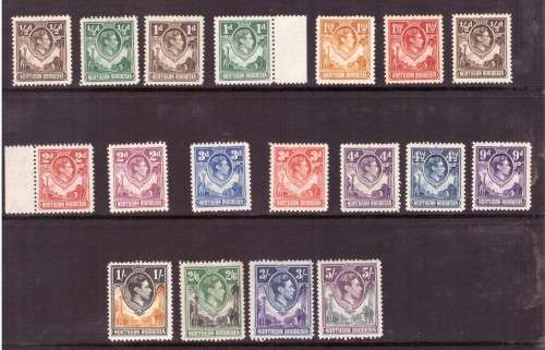 Northern Rhodesia 1938  Definitive issue King GeorgVI ` set mint  to 5/