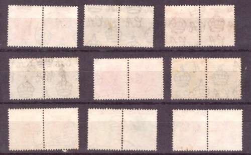 Hong-Kong 1947  King GeorgVI . 9 Pairs used good value.