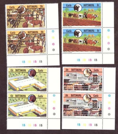 Botswana .1981  SG 499-502. Corner blocks  set , corner singels  set,  complit set all MNH.
