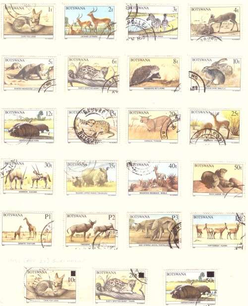 Botswana .1987 Scott #404-423 . set  fine used . and #480-482