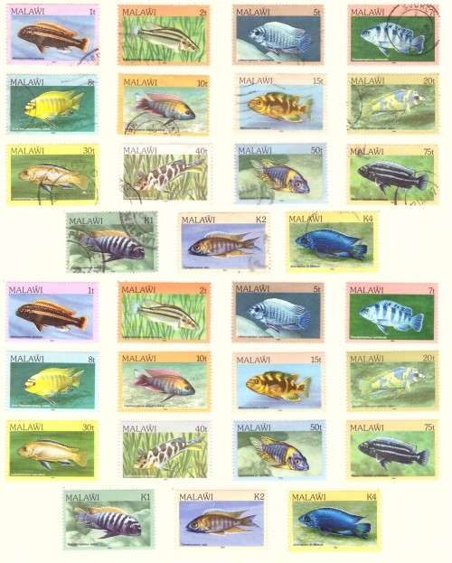 Malawi Scott #427-441 .Full set  MH and used. 1984