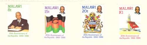 Malawi Scott #486-489 .Full set  MH . 1986