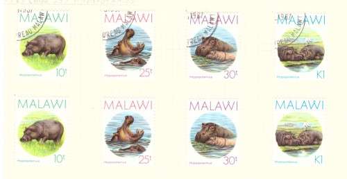Malawi Scott #502-505 .Full set  MH and used. 1987