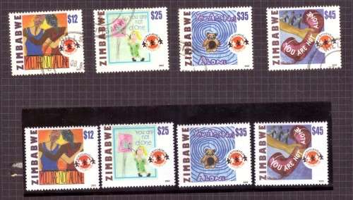 Zimbabwe Scott #913-916   .Full set  MNH and used. 2002