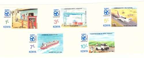 Kenya Scott #375-379.Full set  MH . 1986