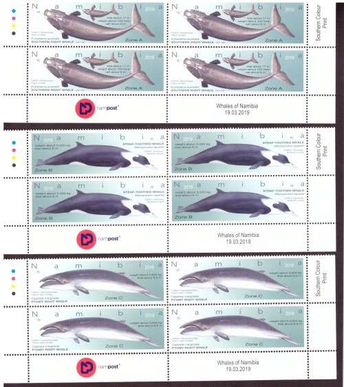 2019 NAMIBIA . MNH blocks of 4