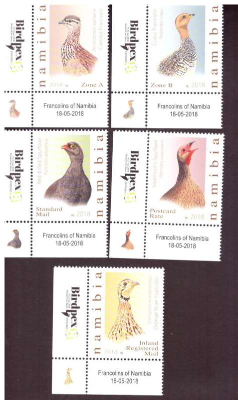 2018 NAMIBIA . MNH corner stamps + cover