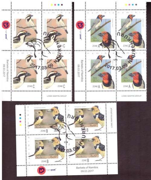2017 NAMIBIA .Used.corner blocks of 4