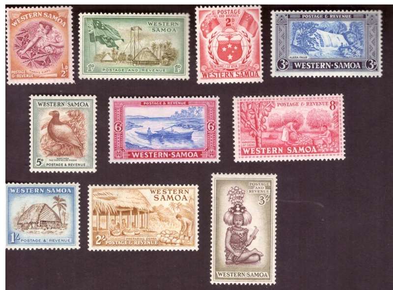 Western Samoa 1952  Scott #203-212. MNH