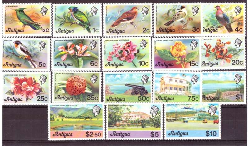 Antigua. Scott #405-422.  1976 . . MNH