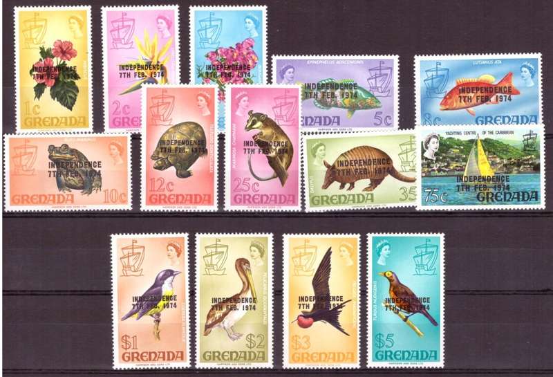Grenada. Independentce Scott #528-541.  1974 . . MNH