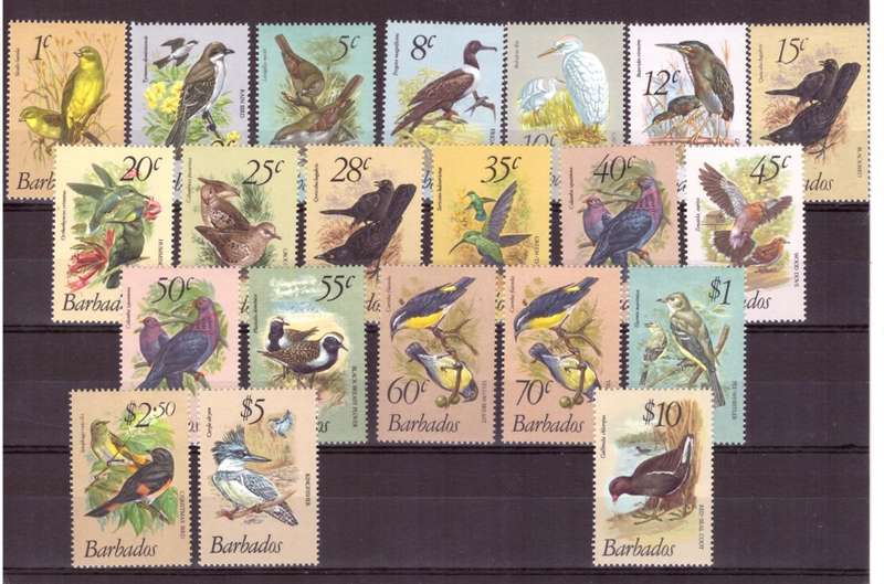 Barbados Scott #495-511.1971issue.and 570-572. 1982 issueFull set  MNH .