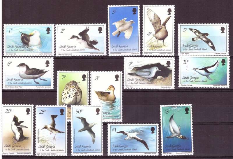 South Georgia Scott #109-123.Full set  MNH  1987