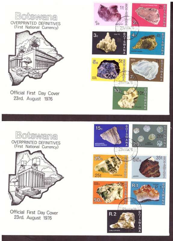 Botswana .1976  Scott#155-188. MNH set and 2 covers.