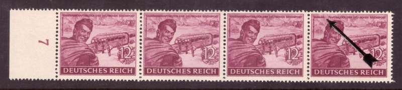 Germany.  1944 issue Michel #890. MNH. Missing leters [DOCH]