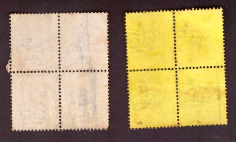 GB  1902  Edward VII. Blocks 9d-3d  used.