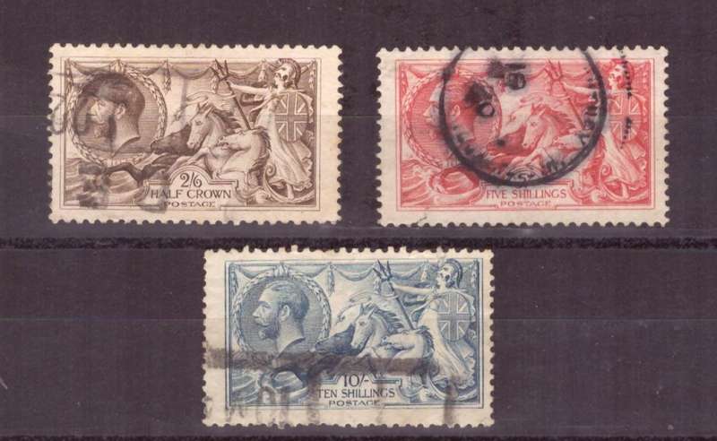 G.B.  George V.  Sea horses nice used.