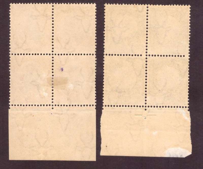 1926 UNIONof South Africa.1/2d -1d. SACC#29-30. Missing one perf. in 1/2d.Blocks of 4  MH.