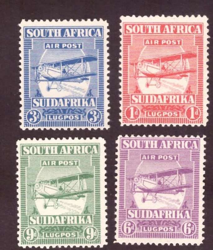 1925 UNIONof South Africa.Air mail stamps. SACC#25-28.MNH.