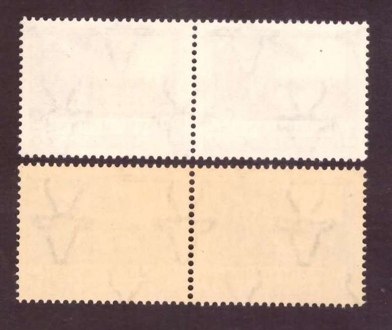 1947-54 UNION of South Africa. From Screened cylinders. 3d. SACC# 116a-116b . MNH. Varieti .