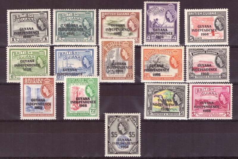 BRITISH Guiana 1966 Q.E.II. SG #420-428. MH.