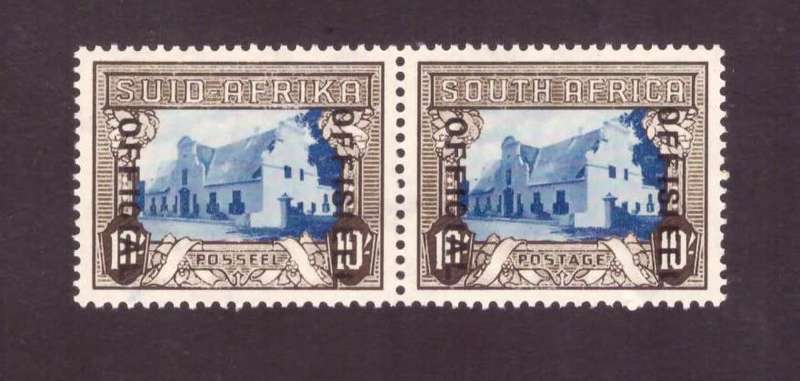 1935-51 UNION  of South Africa. OFFICIAL SACC#36 10/.  MNH