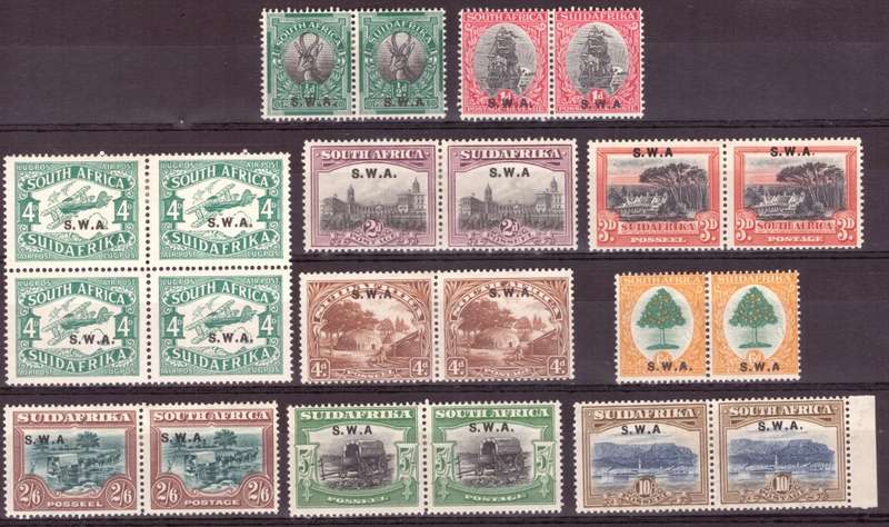 1927-30   SWA  [ NAMIBIA ] London Pictorials  oveprinted  SWA with missing stop after`A` MH