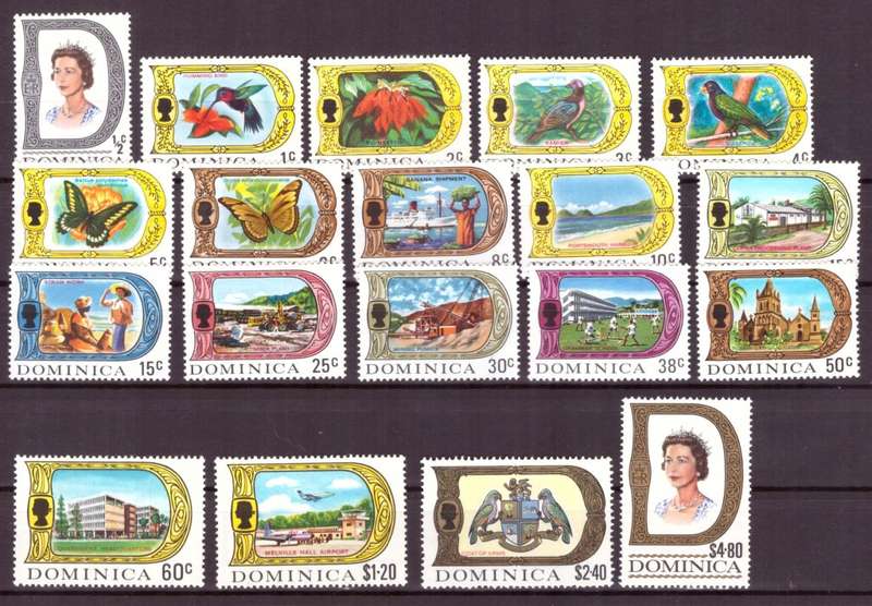 Dominica. Scott #268-286 .Full set  MH  1969.