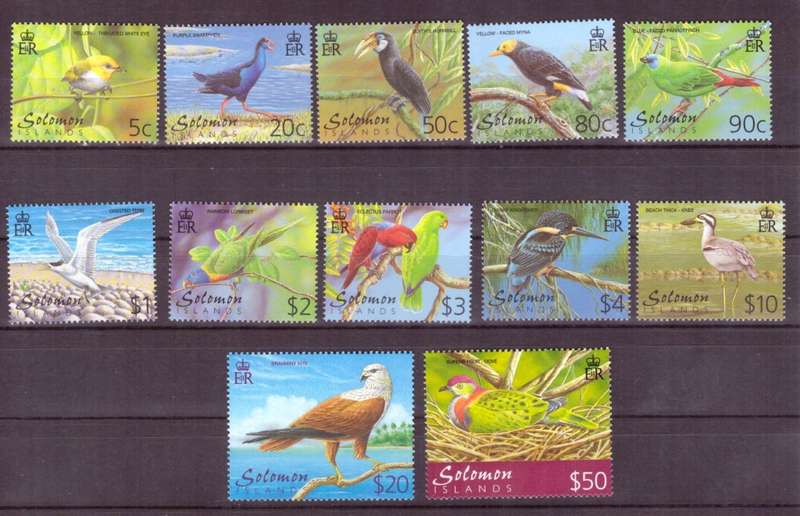 Solomon Island  stamps issue 2001. Scott# 903-913  MNH.