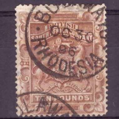 BSAC 1892 issue   10 Pounds  SACC#13  used