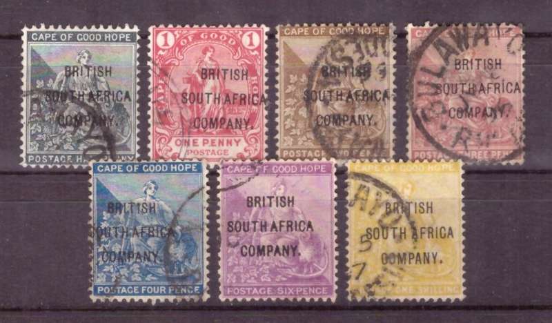 BSAC 1896 issue   SACC# 51-57,   Used.