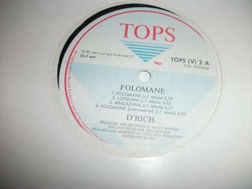 D' Rich - Folomane - SA LP - Promo