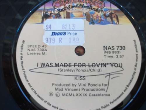 Kiss - I Was Made For Lovin' You (1979) (7")
