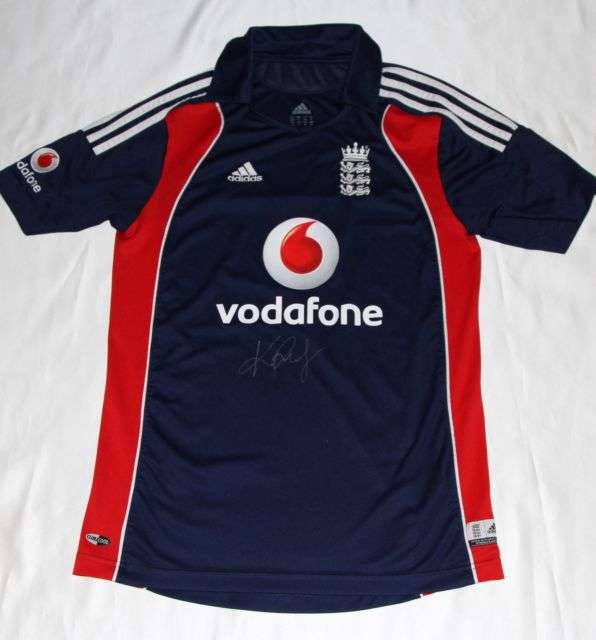 Kevin Pietersen Autographed England ODI Cricket Shirt +COA