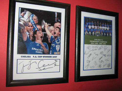 CHELSEA FA CUP WINNERS 2007 PHOTO PRINT BY LEGENDS LAMPARD AND TERRY