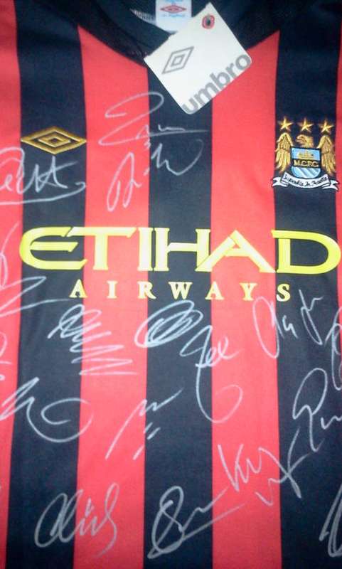 Manchester City Team Signed Away Jersey + COA