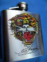 Ed Hardy Tiger Flask Christian Audigier 3.oz