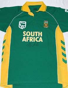 South Africa Cricket Shirt Signed By Hashim Amla with COA