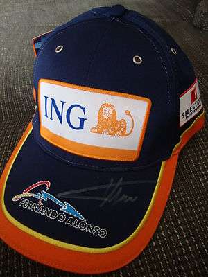FERNANDO ALONSO signed "ING - RENAULT F1 TEAM" F1 ADULT SPONSOR CAP NÃÂú7