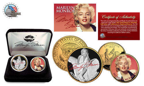 MARILYN MONROE 24K Gold U.S. Legal Tender 2-Coin Set *Officially Licensed*