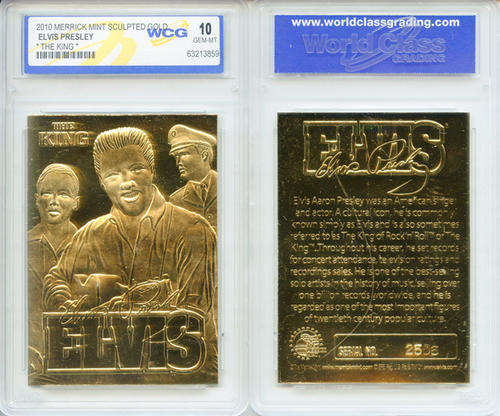 2010 ELVIS PRESLEY "The King" 23KT GOLD CARD * GRADED GEM-MINT 10 *