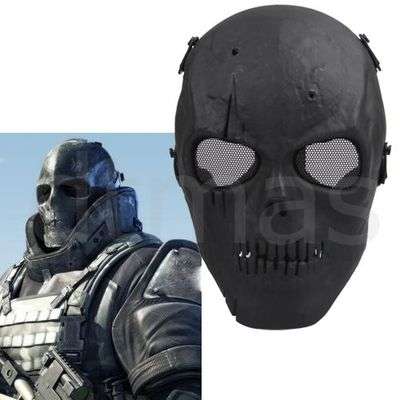 Skull Skeleton Airsoft Paintball BB Gun Full Face Protect Mask