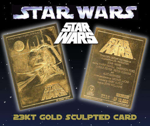 STAR WARS Original Movie Poster 23K GOLD CARD