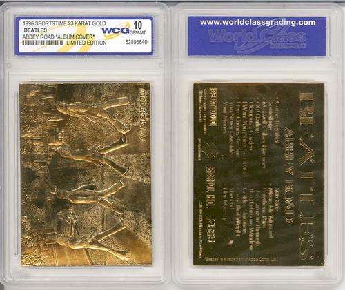 BEATLES * ABBEY ROAD * ALBUM 23KT GOLD CARD - GRADED GEM-MINT 10