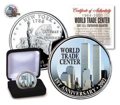 * 1st Anniversary * World Trade Center 9/11 U.S. MINT New York State Quarter