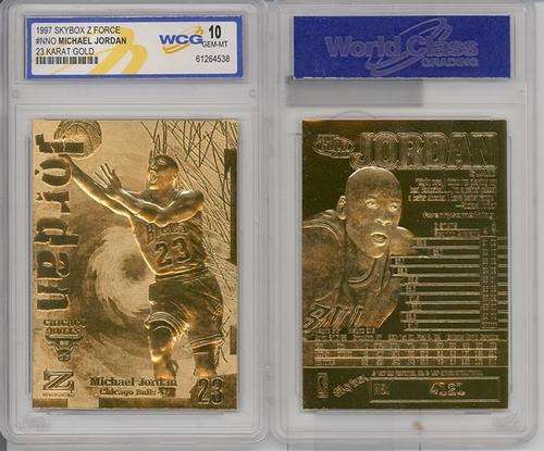 1997 MICHAEL JORDAN FLEER Z-FORCE 23K GOLD CARD - GRADED GEM-MINT 10