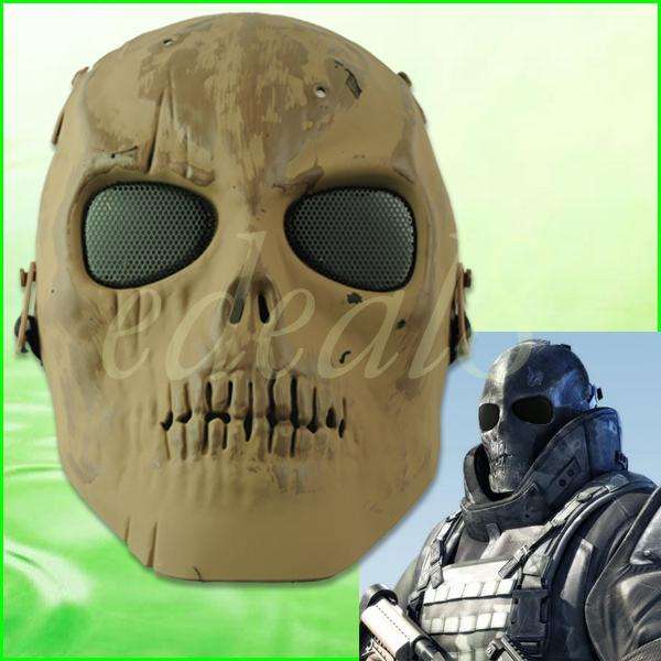 Skull Skeleton Airsoft Paintball BB Gun Full Face Protect Mask