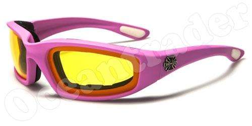 Choppers Biker Sunglasses/Goggles - Yellow Lens Night Riding